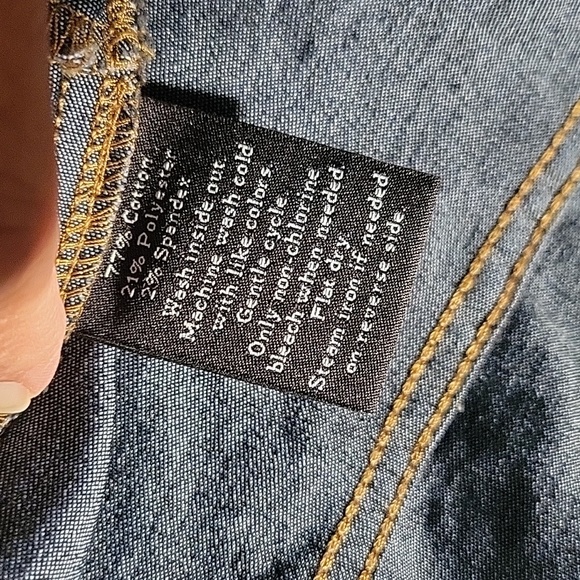 Rock & Republic Women's Foil Denim Motorcycle Jacket, Size: S - Picture 3 of 10